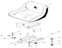 Seat Diagram and Parts List for A1-164201 1982 Toro Lawn Tractor