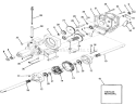 Transaxle Diagram and Parts List for A1-164201 1982 Toro Lawn Tractor