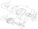 Wheels And Tires Diagram and Parts List for A1-164201 1982 Toro Lawn Tractor