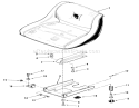 Seat Diagram and Parts List for A1-18BE01 1984 Toro Lawn Tractor
