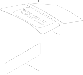 Decal Assembly Diagram and Parts List for 75740 409431744 - 410899999 Toro Lawn Tractor