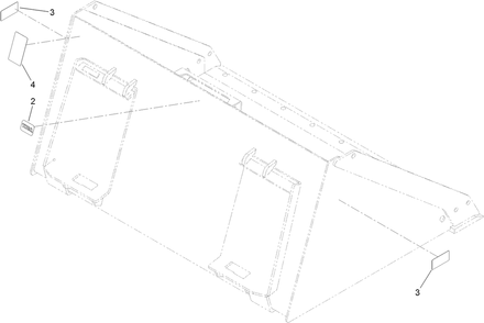 Standard Bucket Assembly Diagram and Parts List for 22576 318000001 - 318999999 Toro Lawn Tractor Accessories
