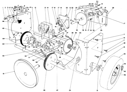Traction Assembly Diagram and Parts List for 38080 8000001 - 8999999 Toro Snow Blower