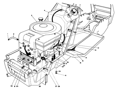 Engine Assembly Diagram and Parts List for 57356 2000001 - 2999999 Toro Lawn Tractor