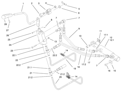 Upper Hydro Lift Assembly Diagram and Parts List for 73542 9900001 - 9999999 Toro Lawn Tractor