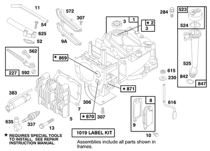 Engine Briggs & Stratton Model 124702-3115-01 Diagram and Parts List for 20436 49000001 - 49999999 Toro Lawn Mower