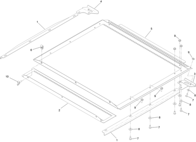 Hopper Screen Assembly Diagram and Parts List for 74313 402090000-403319680 Toro Lawn Tractor