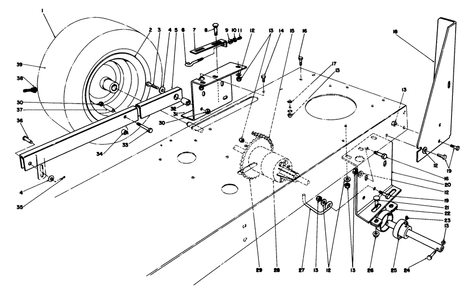 Rear Axle Assembly Diagram and Parts List for 56150 7000001 - 7999999 Toro Lawn Tractor