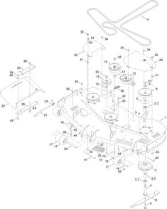 60 Inch Deck Assembly Diagram and Parts List for 76608 400000000 - 417419999 Toro Lawn Tractor