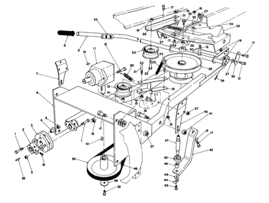 Frame & Pulley Assembly 36" Snowthrower Attachment Model No. 59160 (Optional) Diagram and Parts List for 57360 5000001 - 5999999 Toro Lawn Tractor