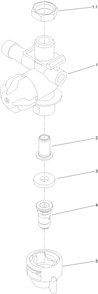 Center Nozzle Assembly Diagram and Parts List for 34230 400000000-408787720 Toro Spreader