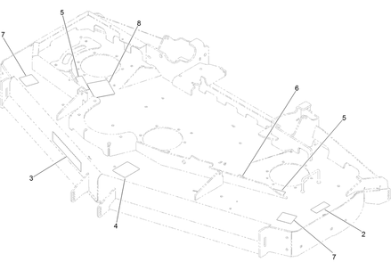 Deck Decal Assembly Diagram and Parts List for 72029 407415806-999999999 Toro Lawn Tractor