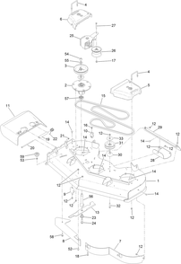 Part Location Diagram of 131-1121 Toro Belt-V