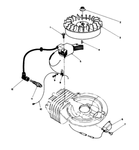 Flywheel & Magneto Assembly Model No. 47pp3-4 Diagram and Parts List for 38181 4900001 - 4999999 Toro Snow Blower