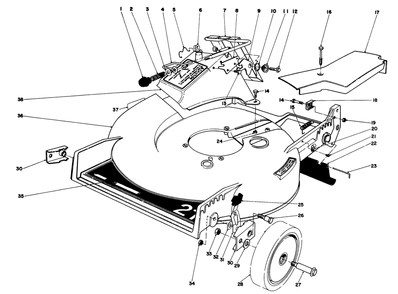 Housing Assembly Diagram and Parts List for 20790 2000001 - 2999999 Toro Lawn Mower