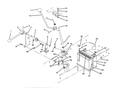 Transmission Linkage Assembly Diagram and Parts List for 70080 5900001 - 5999999 Toro Lawn Tractor