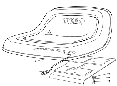 Seat Assembly No. 55-8690 (Optional) Diagram and Parts List for 30754 5000001 - 5999999 Toro Lawn Tractor