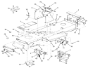 Frame Assembly Diagram and Parts List for A2-12KE02 1000001-1999999 - 1991 Toro Lawn Tractor