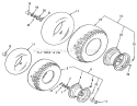 Wheel & Tire Assembly Diagram and Parts List for A2-12KE02 1000001-1999999 - 1991 Toro Lawn Tractor