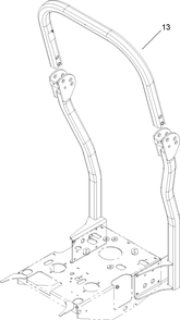 Roll-Over-Protection-System Assembly 2 Diagram and Parts List for 74411TE (250000001-250999999)(2005) Toro Lawn Mower