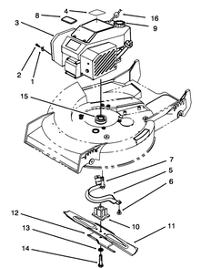 Engine Assembly Diagram and Parts List for 20766B 49000001 - 49999999 Toro Lawn Mower