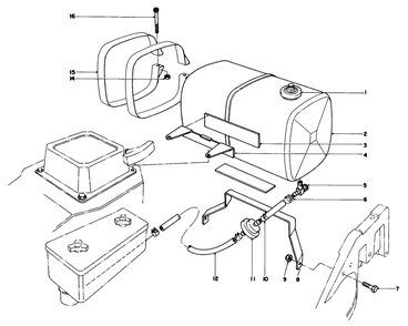 Gas Tank Assembly Diagram and Parts List for 22510 8000001 - 8999999 Toro Lawn Mower