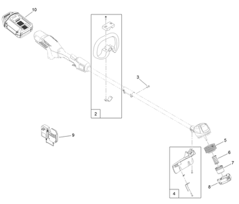 Cordless 60v Max String Trimmer Assembly Diagram and Parts List for 51831 323000001 - 999999999 Toro Trimmer