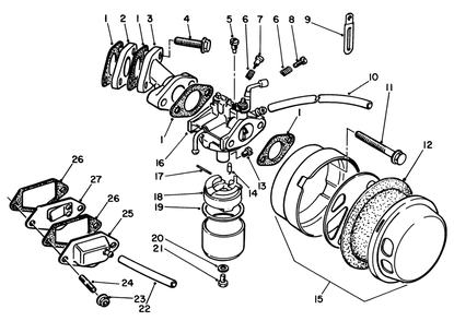 Part Location Diagram of 52-1190 Toro Foam Element-Air Cleaner