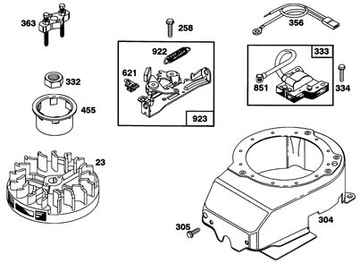 Engine Briggs & Stratton Model 122702-3171-01 Diagram and Parts List for 16403 1000001 - 1999999 Toro Lawn Mower