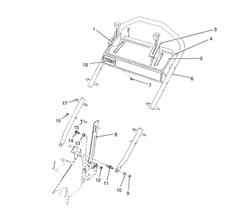 Handle Assembly Diagram and Parts List for 26620BG 0009001 - 0999999 Toro Lawn Mower