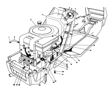 Engine Assembly Model 57300 Diagram and Parts List for 57300 4000001 - 4999999 Toro Lawn Tractor