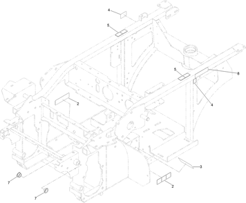 Frame And Decal Assembly No. 116-7482 Diagram and Parts List for 74316 400000000 - 999999999 Toro Lawn Tractor