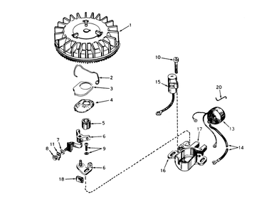 Magneto No. 610964 Diagram and Parts List for 20730 8000001 - 8999999 Toro Lawn Mower