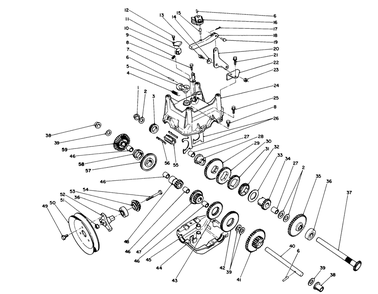 Transmission Assembly No. 66-8030 Diagram and Parts List for 38570 0000001 - 0999999 Toro Snow Blower