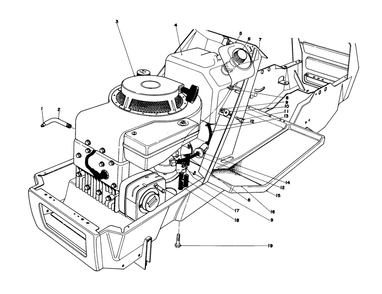 Engine Assembly Diagram and Parts List for 57375 0000001 - 0999999 Toro Lawn Tractor