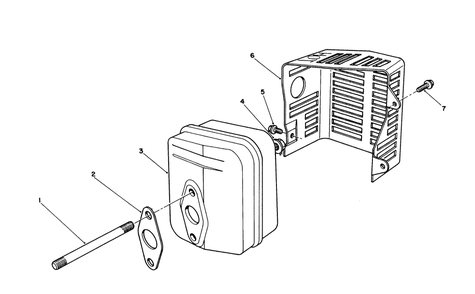 Muffler Assembly (Engine Model No. Vmj8) Diagram and Parts List for 26624 0000001 - 0001101 Toro Lawn Mower