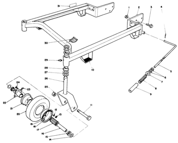 Carrier Frame Assembly Diagram and Parts List for 30144 700001 - 799999 Toro Lawn Mower