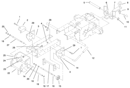 Hitch Assembly Diagram and Parts List for 73502 7900001 - 7999999 Toro Lawn Tractor