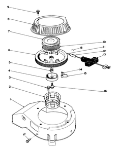 Recoil Assembly (Engine Model No. 47pm1-1)(Serial No. 2005001 & Up) Diagram and Parts List for 20329 2000001 - 2999999 Toro Lawn Mower