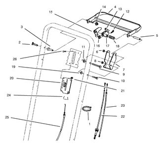 Traction Control Assembly Diagram and Parts List for 22154B 6900001 - 6999999 Toro Lawn Mower