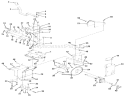 Transmission, Differential And Drive System Diagram and Parts List for A3-053201 1982 Toro Lawn Tractor