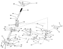 Front Axle And Steering Diagram and Parts List for A3-053201 1982 Toro Lawn Tractor