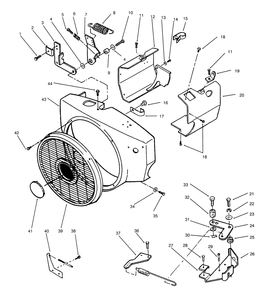 Blower Housing And Governor Diagram and Parts List for 73501 59000412 - 59002868 Toro Lawn Tractor