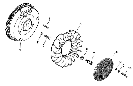 Flywheel-Engine Kohler Model No. M18qs-24657 (Continued) Diagram and Parts List for 30718 1000001 - 1999999 Toro Lawn Tractor