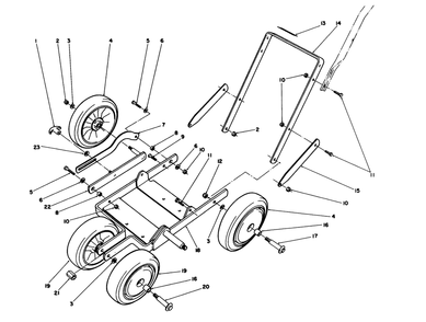 Frame Assembly Diagram and Parts List for 58430 6000001 - 6999999 Toro Edger
