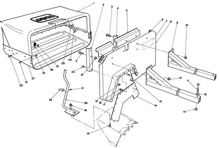 36" Side Discharge Bagging Kit No. 30125 (Optional) Diagram and Parts List for 30152 5000001 - 5999999 Toro Lawn Mower