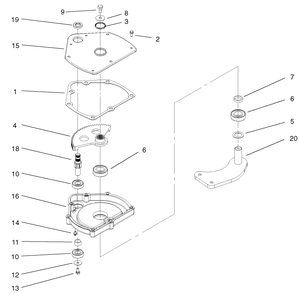 Steering Gearbox Assembly Diagram and Parts List for 12003 210000001 - 210999999 Toro Lawn Tractor