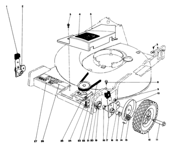Front Wheel And Pivot Arm Assembly Diagram and Parts List for 20725 0000001 - 0999999 Toro Lawn Mower