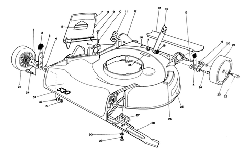 Housing Assembly Diagram and Parts List for 16165C 6000001 - 6999999 Toro Lawn Mower
