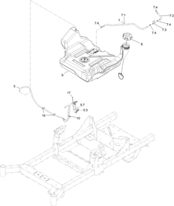 Fuel Assembly Diagram and Parts List for 74493 407146062-999999999 Toro Lawn Tractor